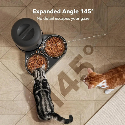 Premium 5L Smart Auto Cat Feeder with HD Camera & 2-Way Audio for Dogs & Cats