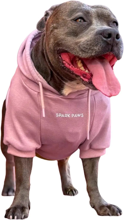 Premium Dog Hoodie – Soft Fleece Stretch Hoodie for Small to Large Dogs S–5XL Dusty Pink