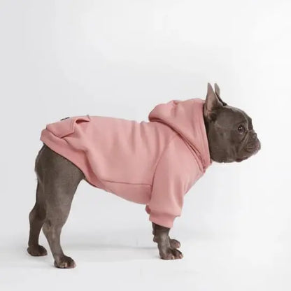 Premium Dog Hoodie – Soft Fleece Stretch Hoodie for Small to Large Dogs S–5XL Dusty Pink