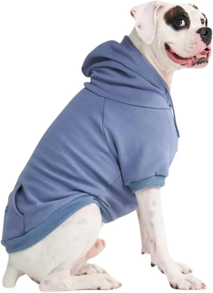Premium Dog Hoodie – Soft Fleece Stretch Hoodie for Small to Large Dogs S–5XL Slate Blue