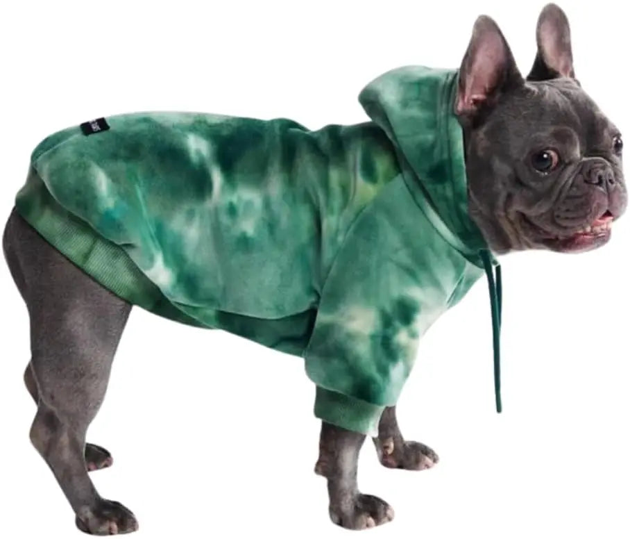 Premium Dog Hoodie – Soft Fleece Stretch Hoodie for Small to Large Dogs S–5XL Green Skydye S: 5-10Lbs