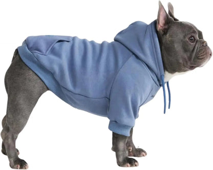 Premium Dog Hoodie – Soft Fleece Stretch Hoodie for Small to Large Dogs S–5XL Slate Blue