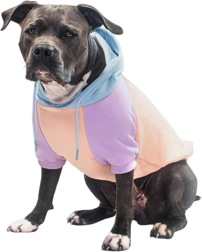 Premium Dog Hoodie – Soft Fleece Stretch Hoodie for Small to Large Dogs S–5XL Cotton Candy 4Xl: 80-115Lbs