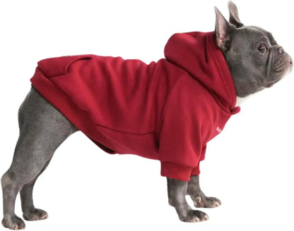 Premium Dog Hoodie – Soft Fleece Stretch Hoodie for Small to Large Dogs S–5XL Burgundy