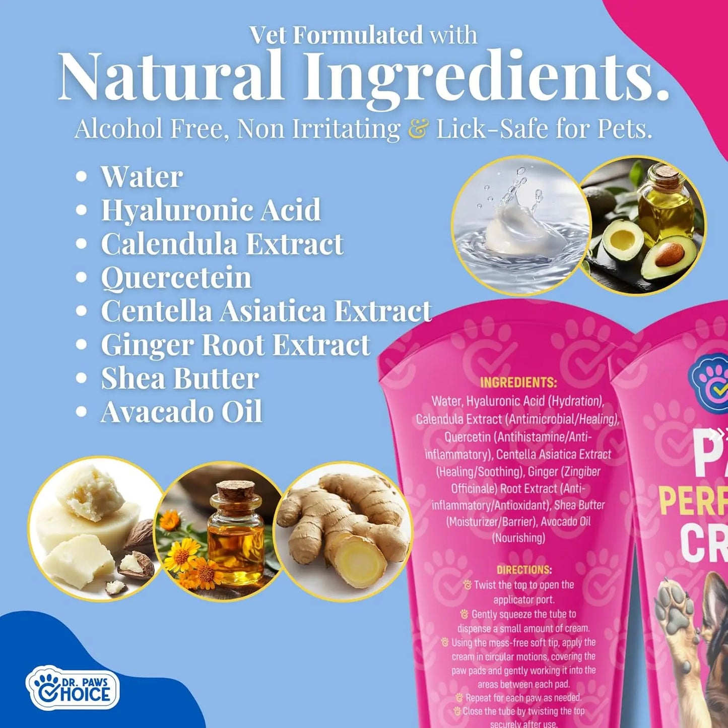 Dog Paw Balm for Dry, Cracked Paws – Natural, Lick-Safe, Non-Greasy Moisturizer