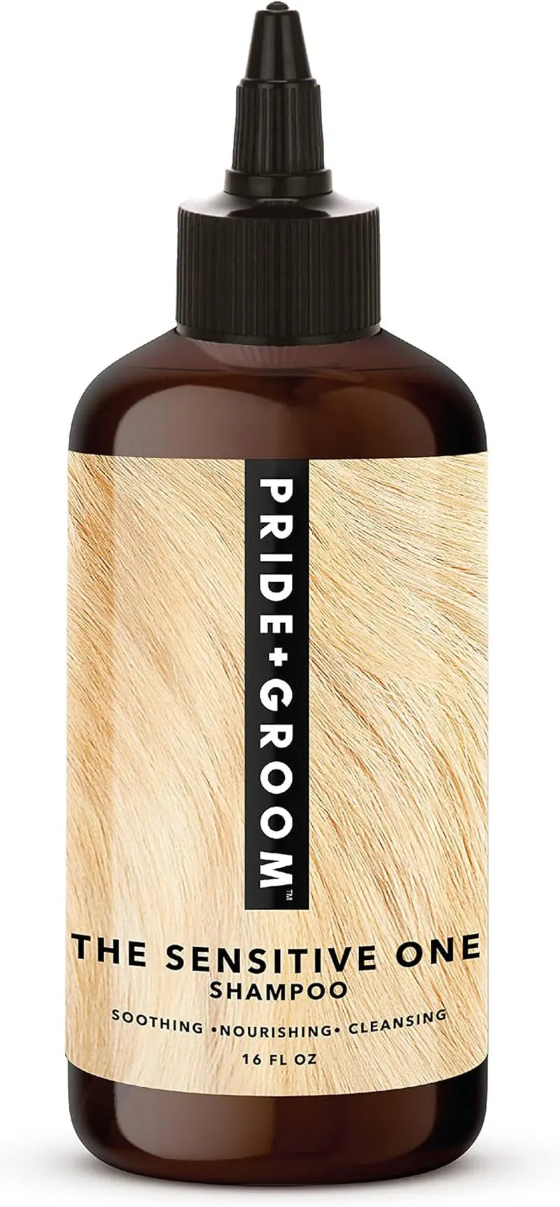 Pride + Groom Sensitive Dog Shampoo Natural Essential Oils 16oz The Sensitive One