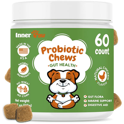 Probiotics for Dogs – Allergy, Gut Health & Digestive Support Chews for Itchy Skin, Yeast & Diarrhea Default Title
