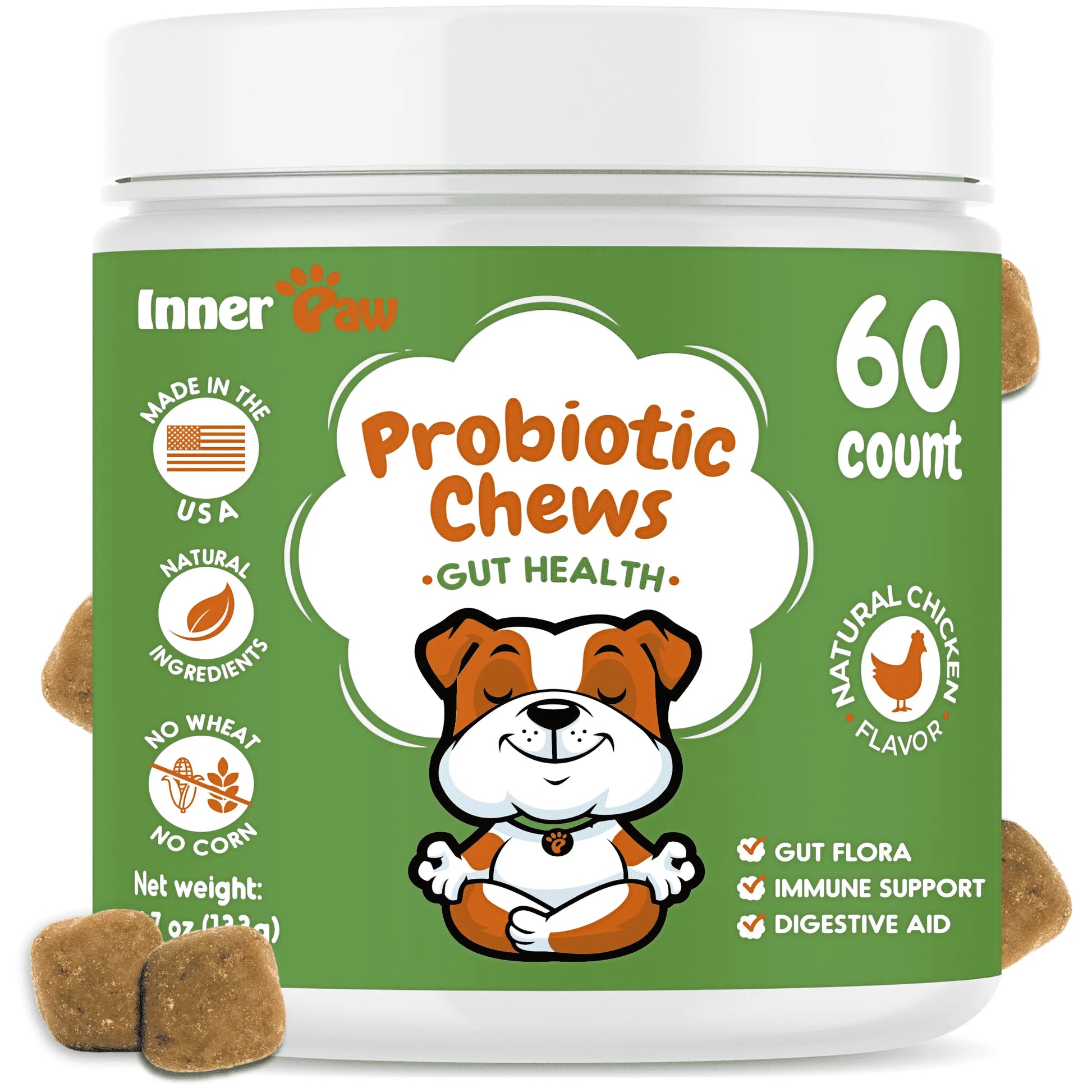 Probiotics for Dogs – Allergy, Gut Health & Digestive Support Chews for Itchy Skin, Yeast & Diarrhea Default Title