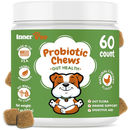 Probiotics for Dogs – Allergy, Gut Health & Digestive Support Chews for Itchy Skin, Yeast & Diarrhea Default Title