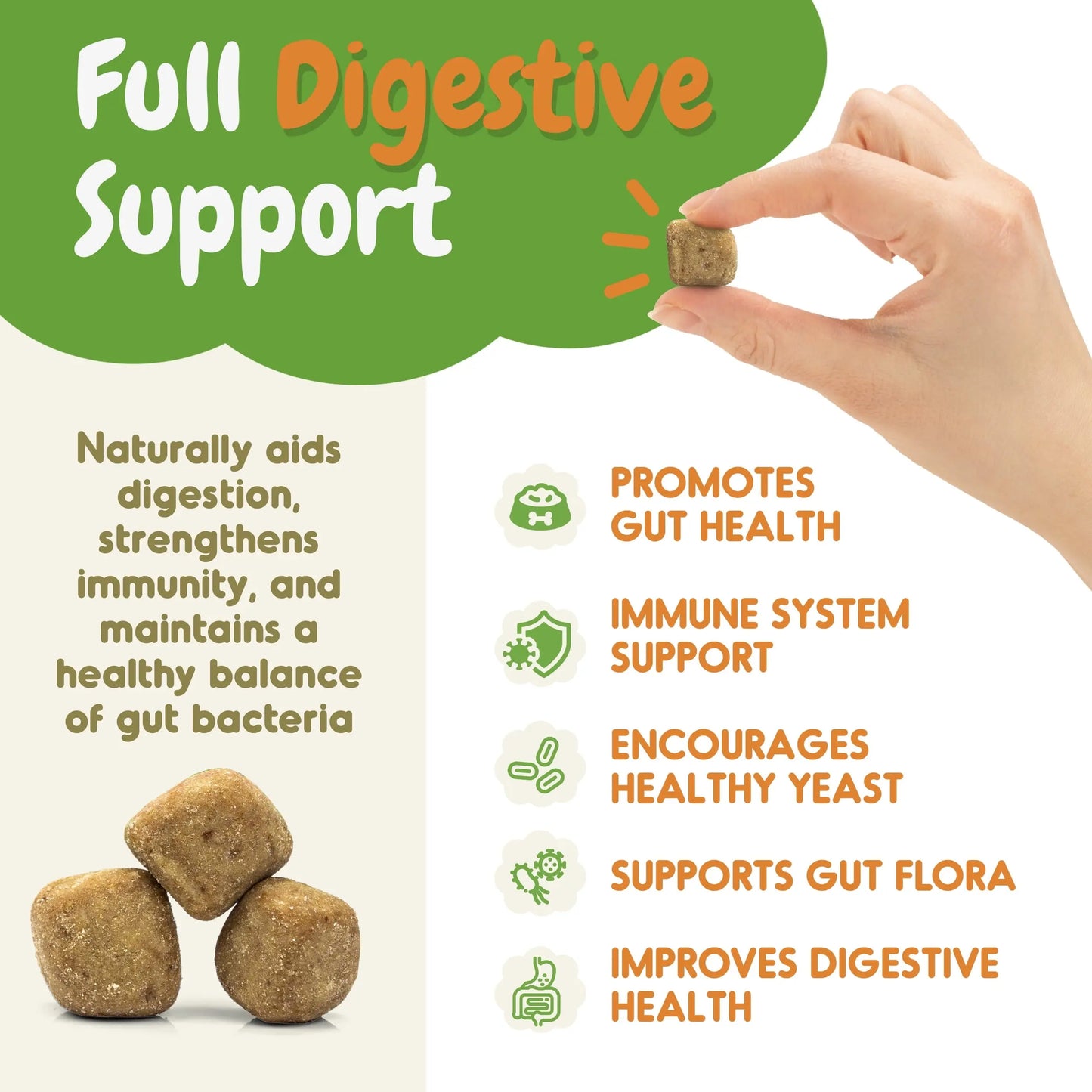 Probiotics for Dogs – Allergy, Gut Health & Digestive Support Chews for Itchy Skin, Yeast & Diarrhea