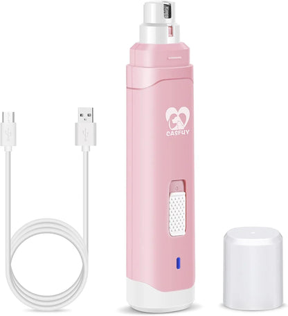 Professional 2-Speed Rechargeable Dog & Cat Nail Grinder, Painless Grooming C-Pink
