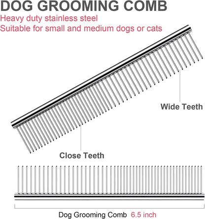 Professional Dog Grooming Scissors Kit 5-in-1 – Safe Round Tips & Comb Set