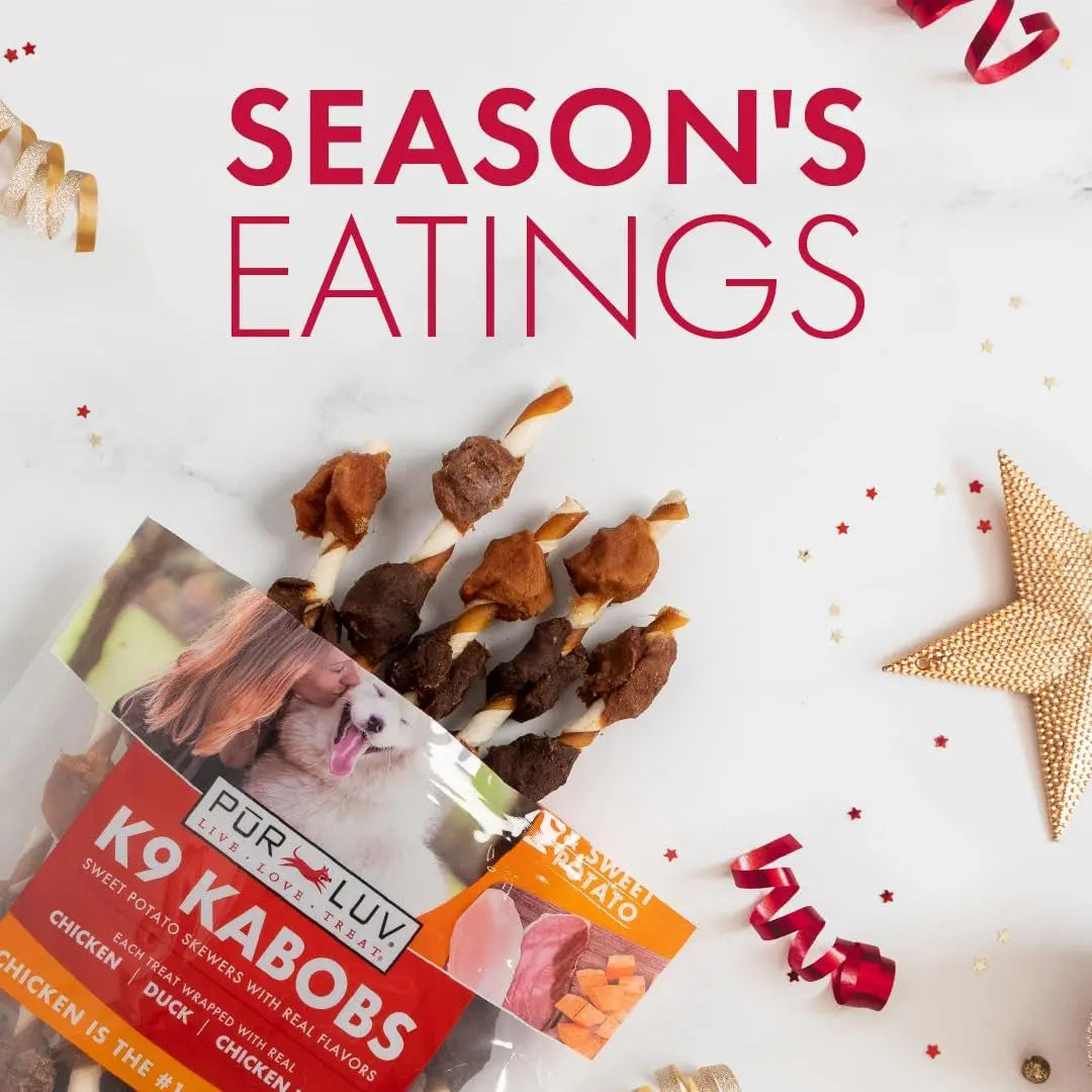 Pur Luv K9 Kabobs Dog Treats | Real Chicken, Duck & Sweet Potato Chews