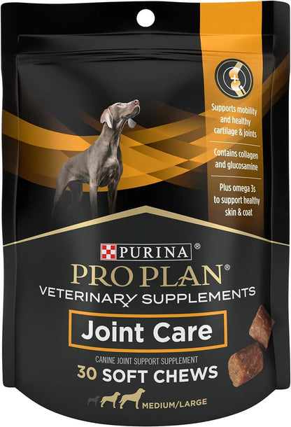 Purina Pro Plan Veterinary Joint Care Large Breed Dog Supplement 30 Ct Medium Large Breeds 30 Count (Pack Of 1)