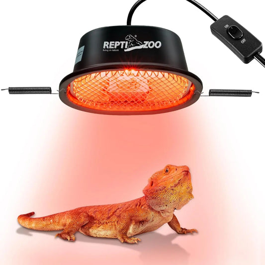 G9 Reptile Infrared Heat Lamp Kit 50W UVA Basking Light Hood Mesh Default Title