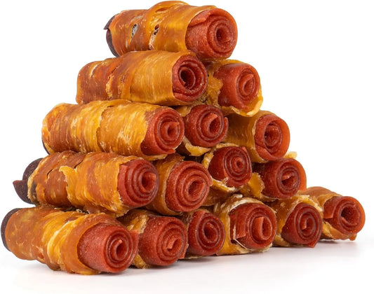 Rawhide Free Dog Treats 3 Inch Chicken Duck Beef Rolls 16 Count 21oz 1.32 Pound (Pack Of 1)