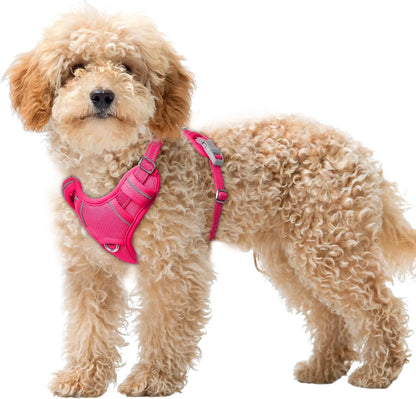 Reflective No-Pull Dog Harness, Adjustable Comfort for Training & Walking Pink X-Small