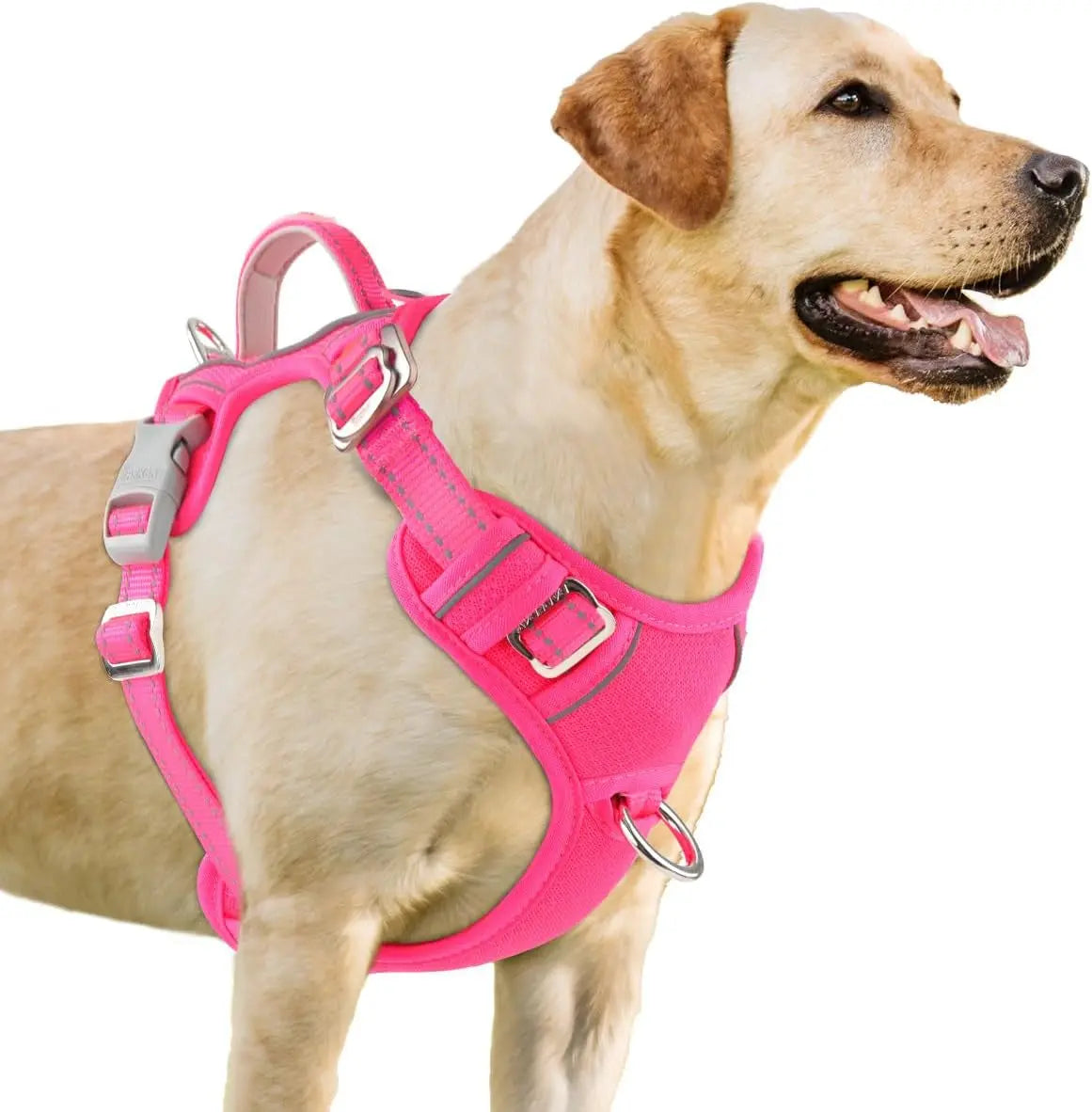 Reflective No-Pull Dog Harness, Adjustable Comfort for Training & Walking New Pink