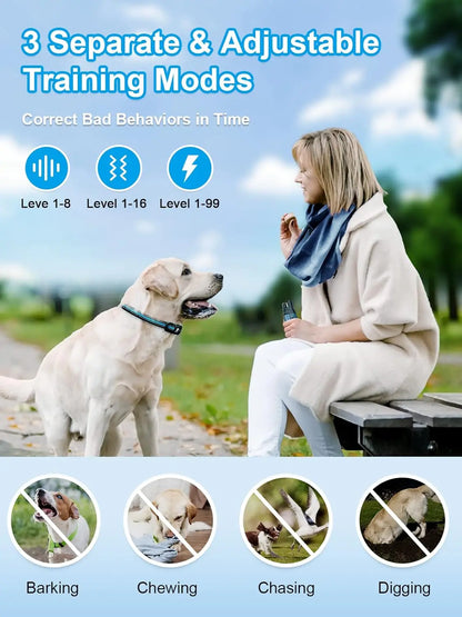Remote Dog Training Collar for 2 Dogs, 3300ft Waterproof Rechargeable