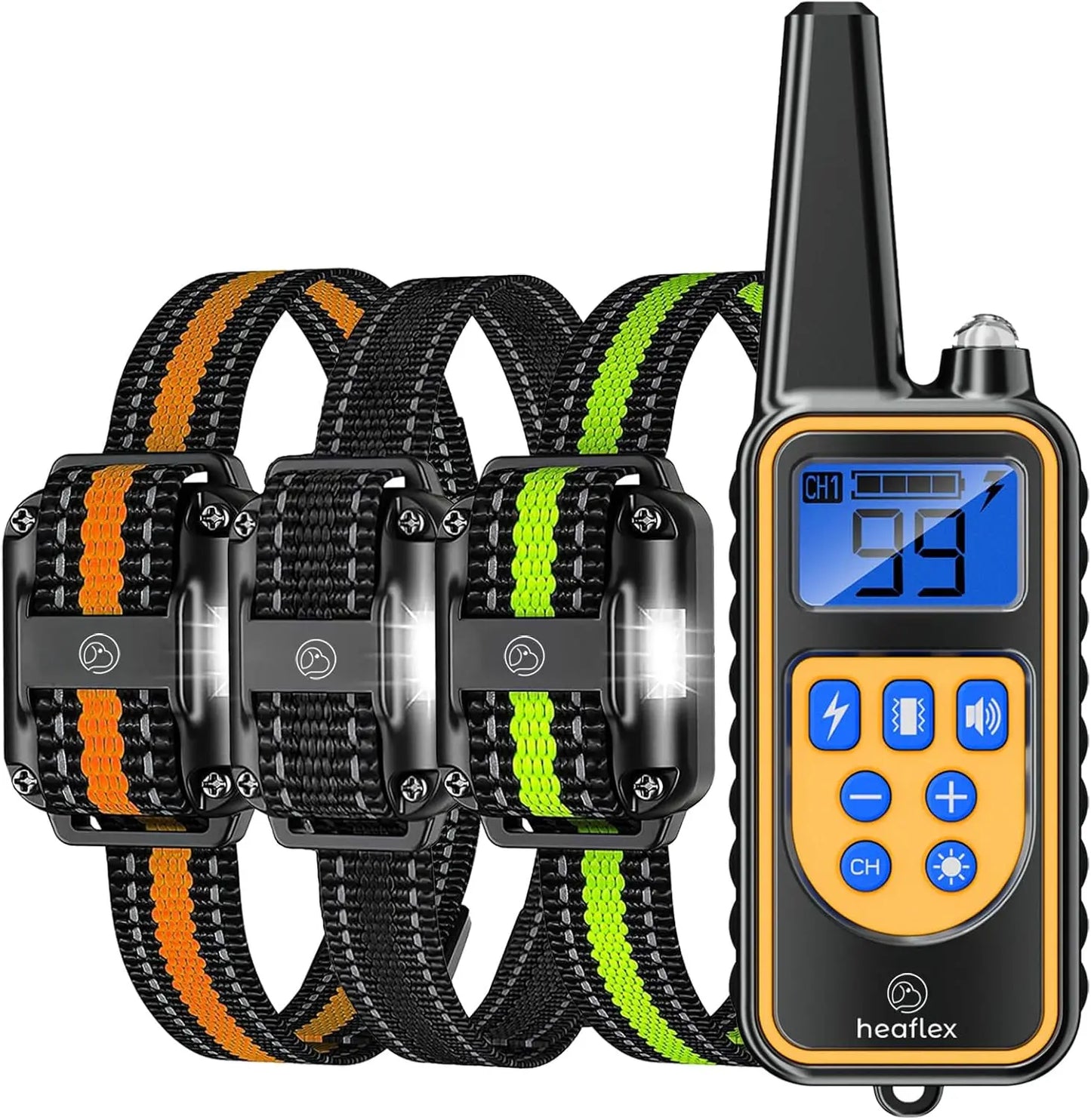 Remote Dog Training Collars –Waterproof Rechargeable 1640ft Range, 3 Dog System For 3 Dogs