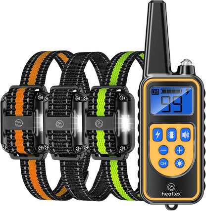 Remote Dog Training Collars –Waterproof Rechargeable 1640ft Range, 3 Dog System For 3 Dogs