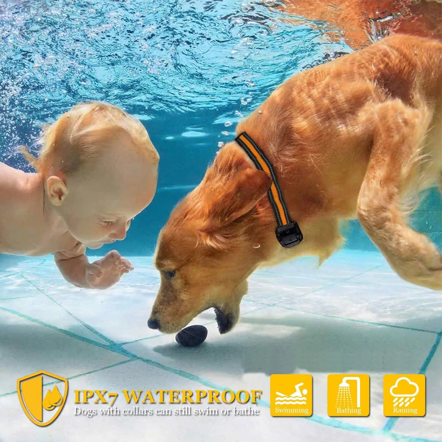 Remote Dog Training Collars –Waterproof Rechargeable 1640ft Range, 3 Dog System