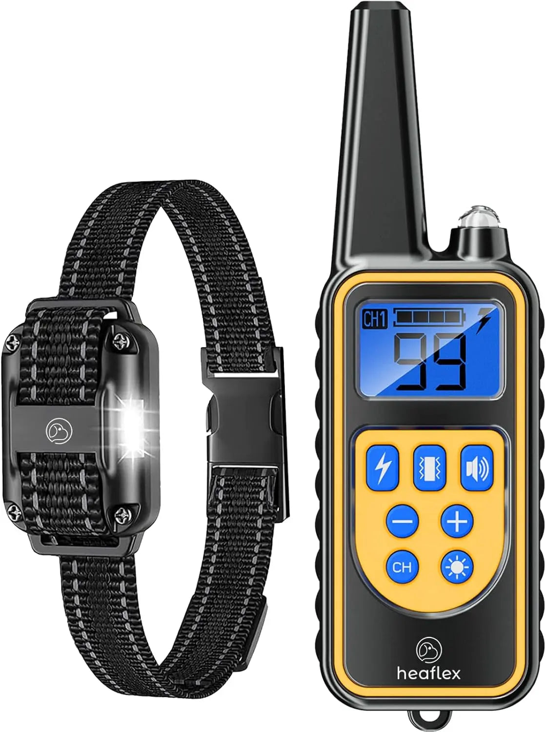 Remote Dog Training Collars –Waterproof Rechargeable 1640ft Range, 3 Dog System For 1 Dog (Black)