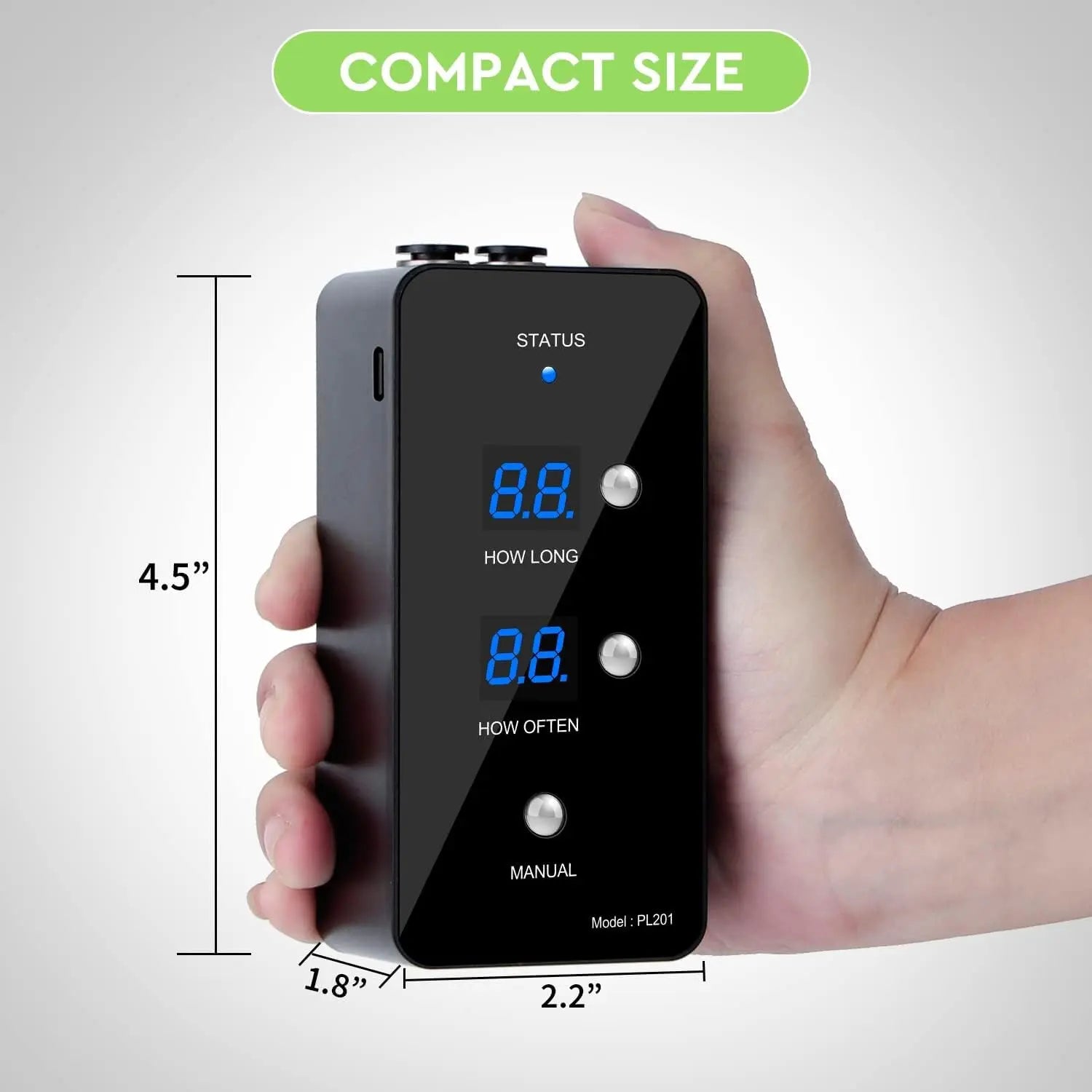 Reptile Misting System Humidifier with Timer & Adjustable Spray Nozzles