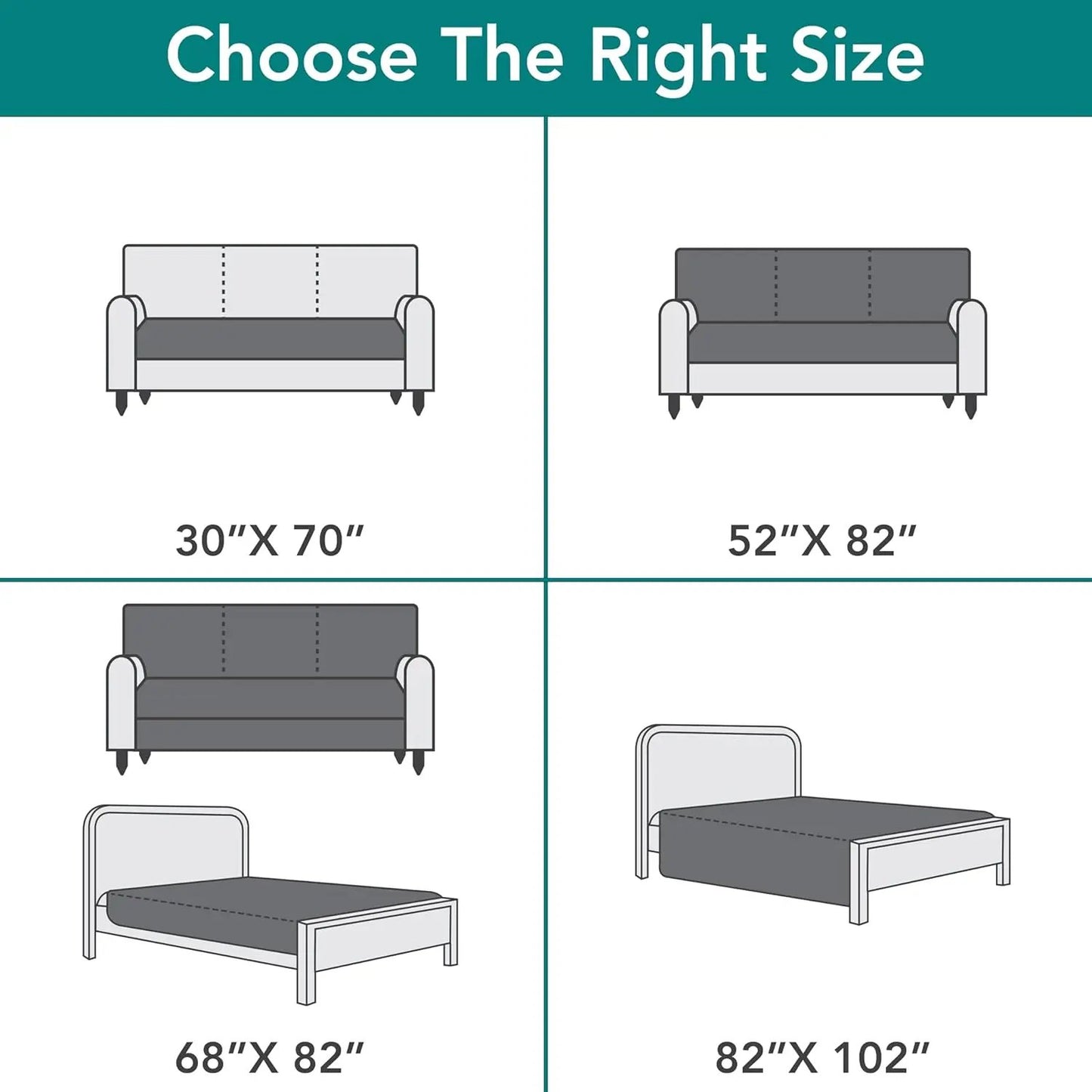 Reversible Waterproof Couch Cover – Washable Furniture Protector for Pets