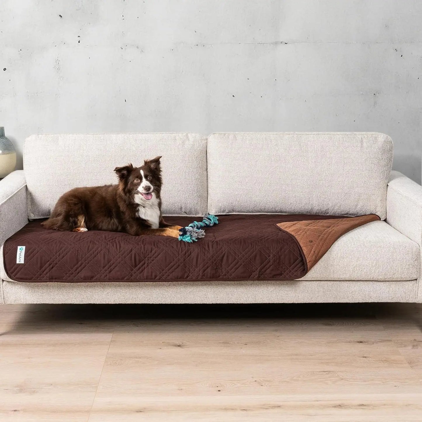 Reversible Waterproof Couch Cover – Washable Furniture Protector for Pets Brown 30 X 70 Inches