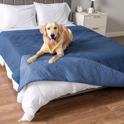 Reversible Waterproof Couch Cover – Washable Furniture Protector for Pets Blue 102 X 82 Inches