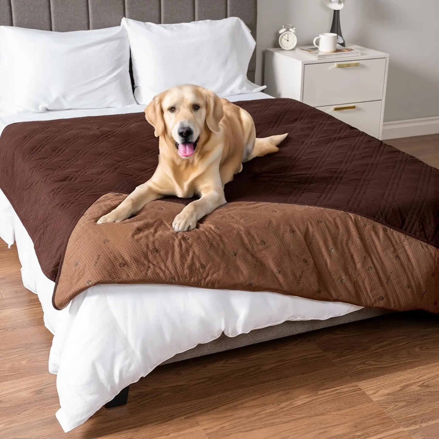 Reversible Waterproof Couch Cover – Washable Furniture Protector for Pets Brown 102 X 82 Inches