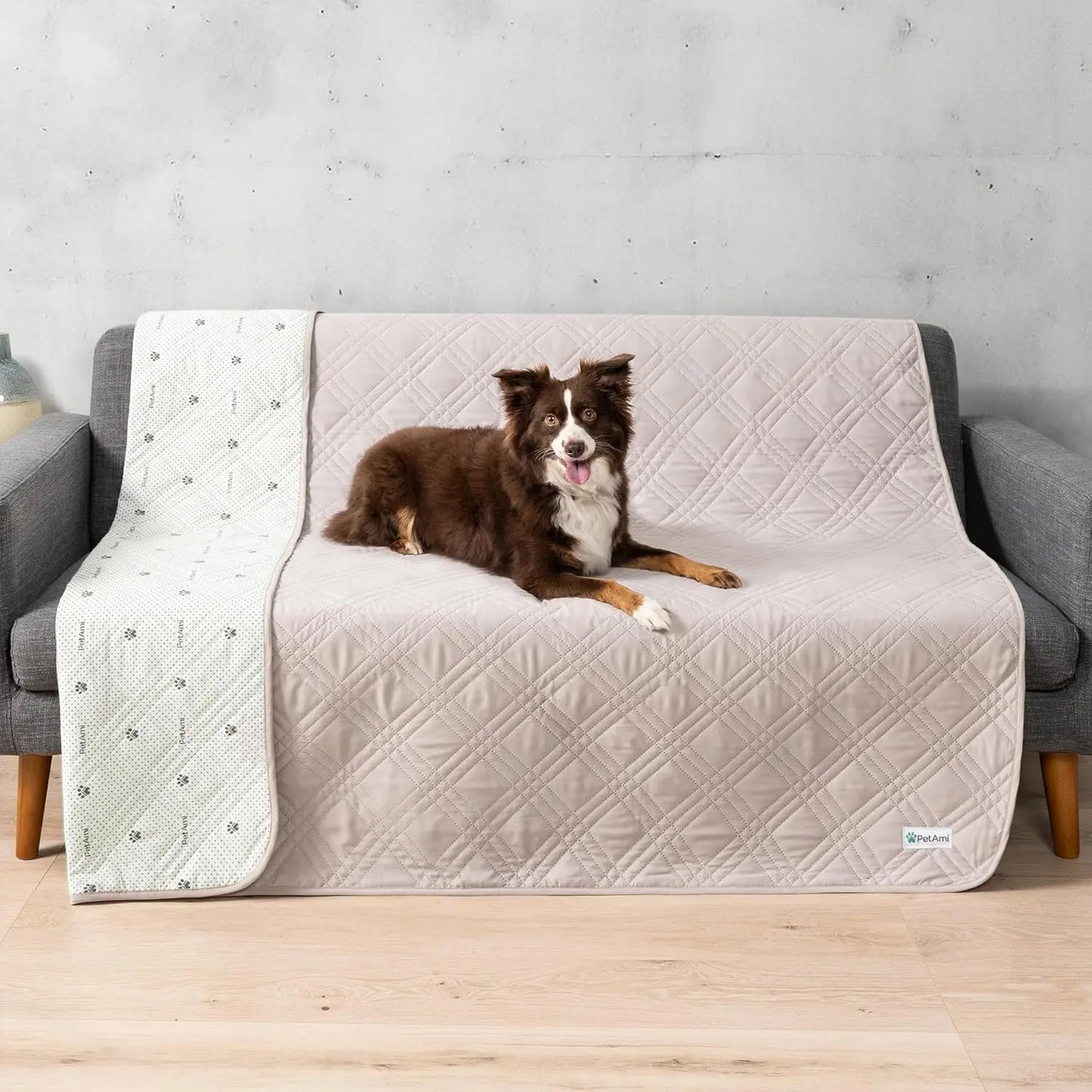 Reversible Waterproof Couch Cover – Washable Furniture Protector for Pets Beige