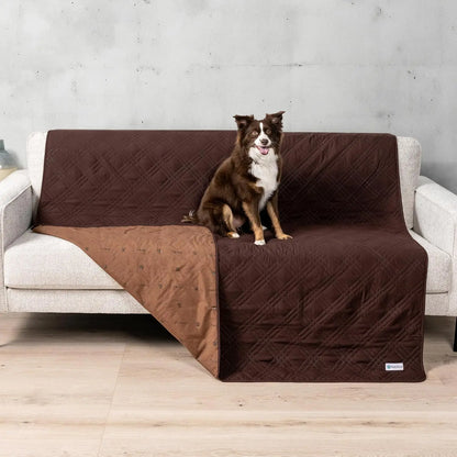 Reversible Waterproof Couch Cover – Washable Furniture Protector for Pets Brown