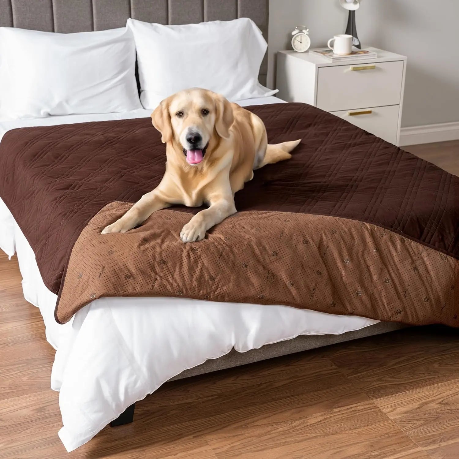 Reversible Waterproof Couch Cover – Washable Furniture Protector for Pets Brown 102 X 82 Inches