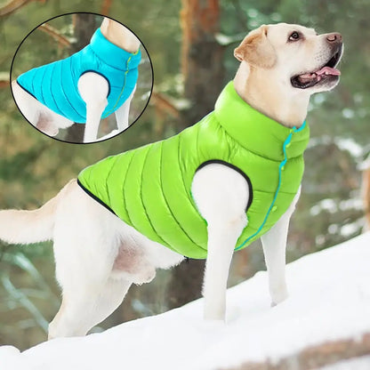 Reversible Waterproof Winter Dog Vest–3-Layer Warm Jacket for Small & Large Dogs