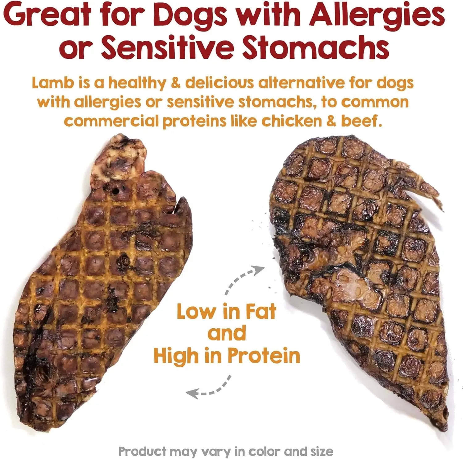 Riley’s Dehydrated Lamb Lung Dog Treats – Single Ingredient, USA Made, 6 oz