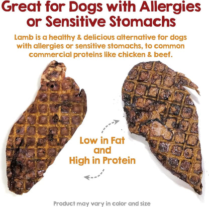 Riley’s Dehydrated Lamb Lung Dog Treats – Single Ingredient, USA Made, 6 oz