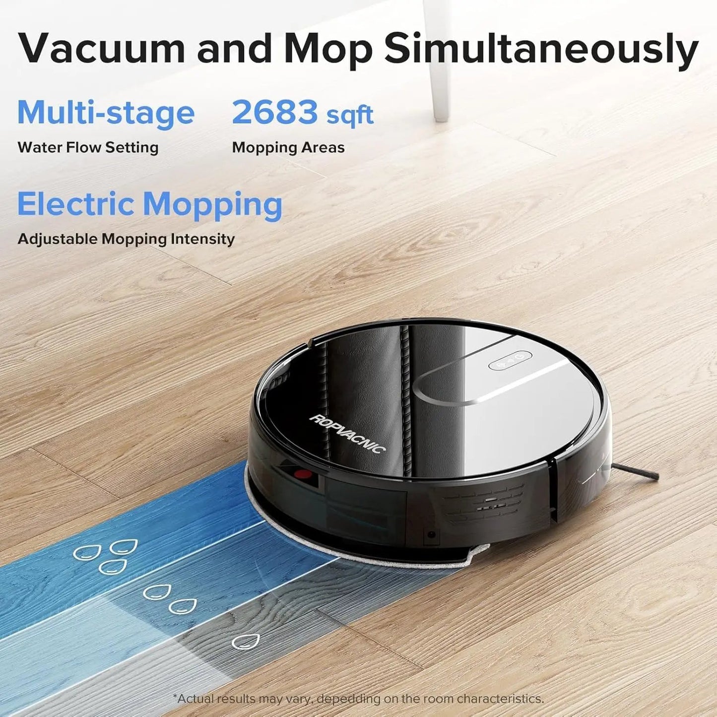 Robot Vacuum & Mop Combo 4000Pa Suction Self-Charging Smart Cleaner for Pet Hair