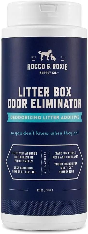 Rocco & Roxie Litter Box Odor Eliminator – Natural Cat Litter Deodorizer, 12 oz 12 Ounce (Pack Of 1)