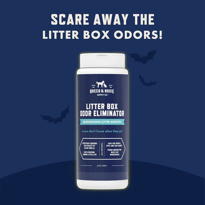 Rocco & Roxie Litter Box Odor Eliminator – Natural Cat Litter Deodorizer, 12 oz