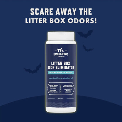 Rocco & Roxie Litter Box Odor Eliminator – Natural Cat Litter Deodorizer, 12 oz