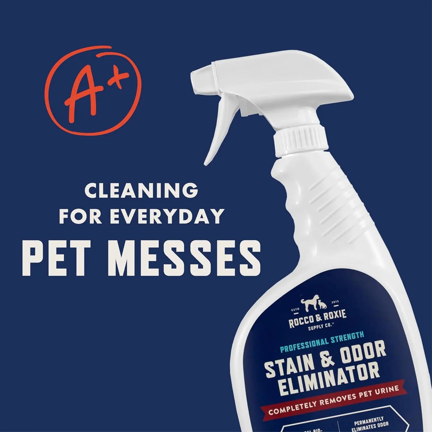 Rocco & Roxie Pet Stain & Odor Eliminator 32oz Enzyme Carpet Cleaner Spray