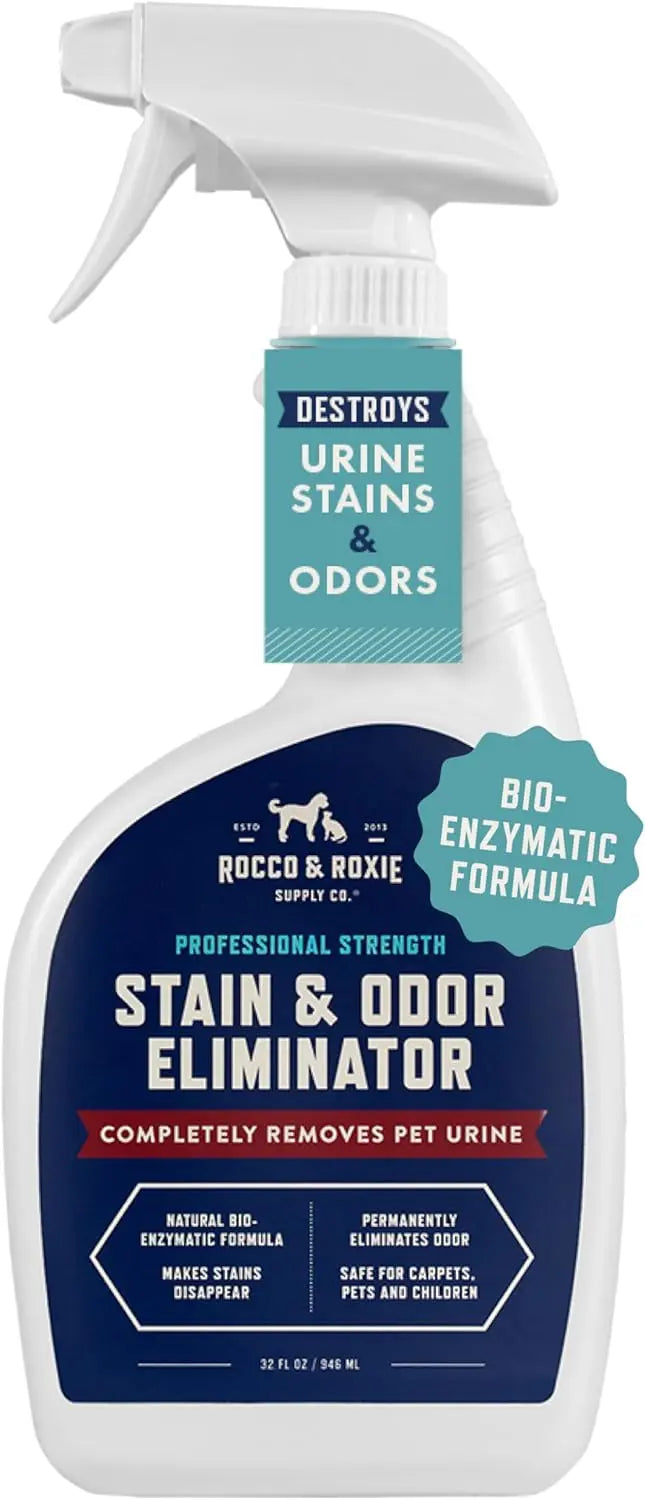 Rocco & Roxie Pet Stain & Odor Eliminator 32oz Enzyme Carpet Cleaner Spray Original 32 Fl Oz (Pack Of 1)