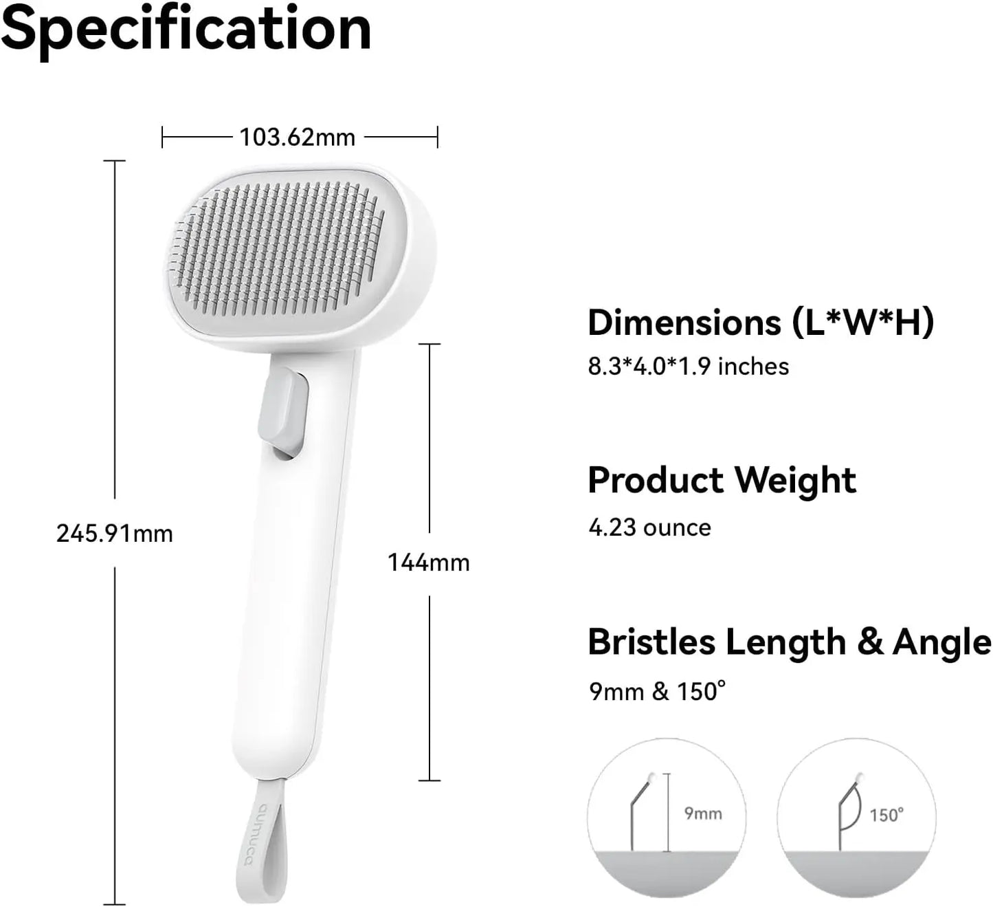 Self Cleaning Cat Brush for Shedding & Massage Short Long Hair Grooming