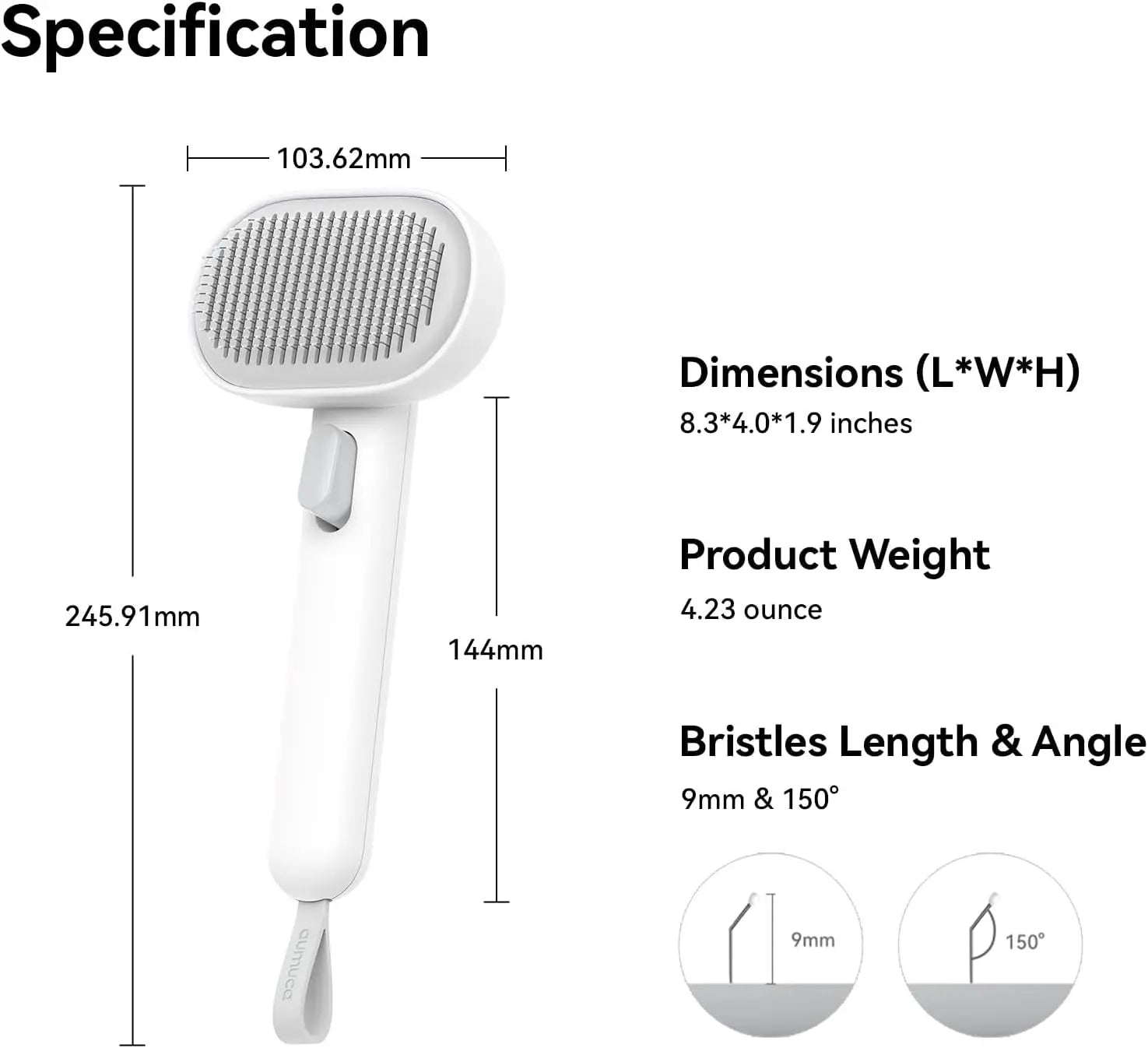 Self Cleaning Cat Brush for Shedding & Massage Short Long Hair Grooming