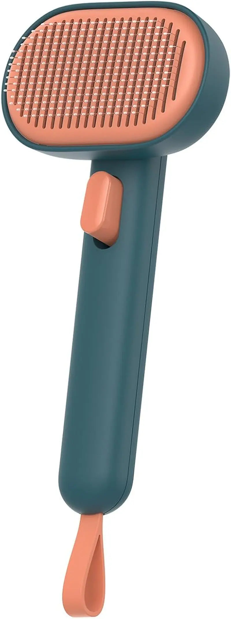 Self Cleaning Cat Brush for Shedding & Massage Short Long Hair Grooming Green