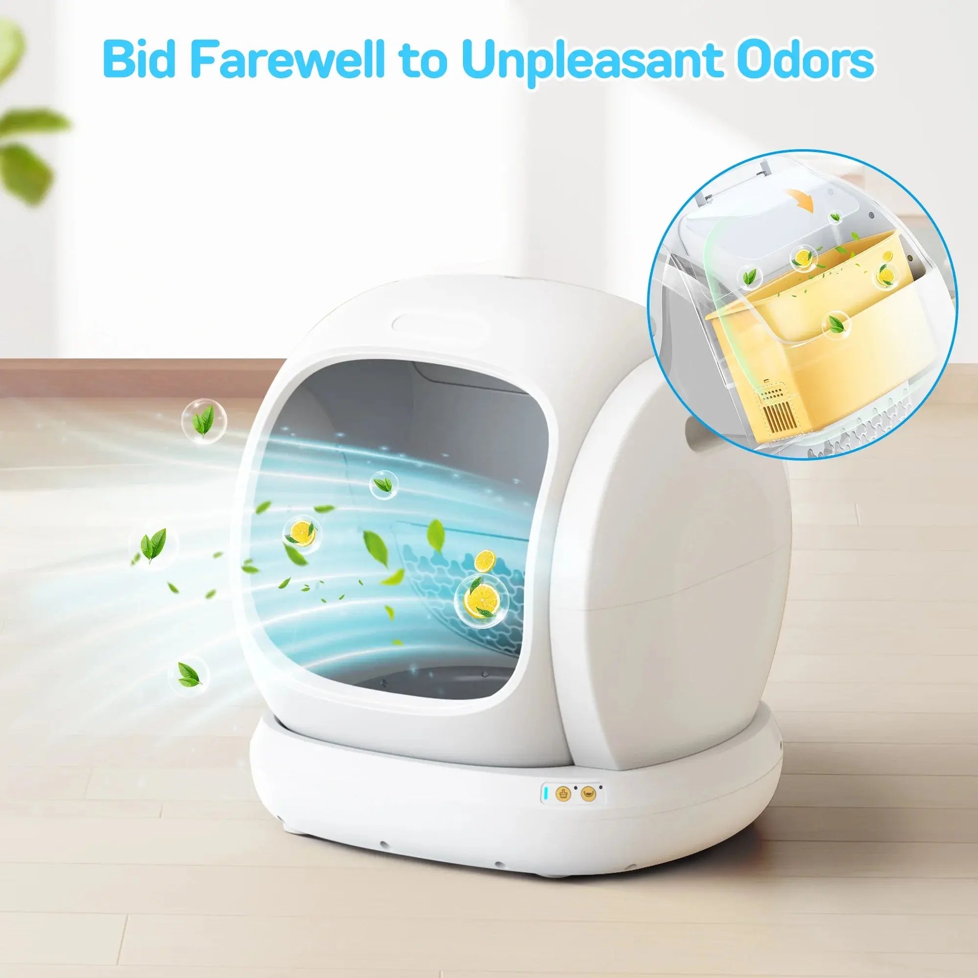 Self-Cleaning Cat Litter Box 75L XL Smart Auto Box w/ APP, Odor Control & Safety