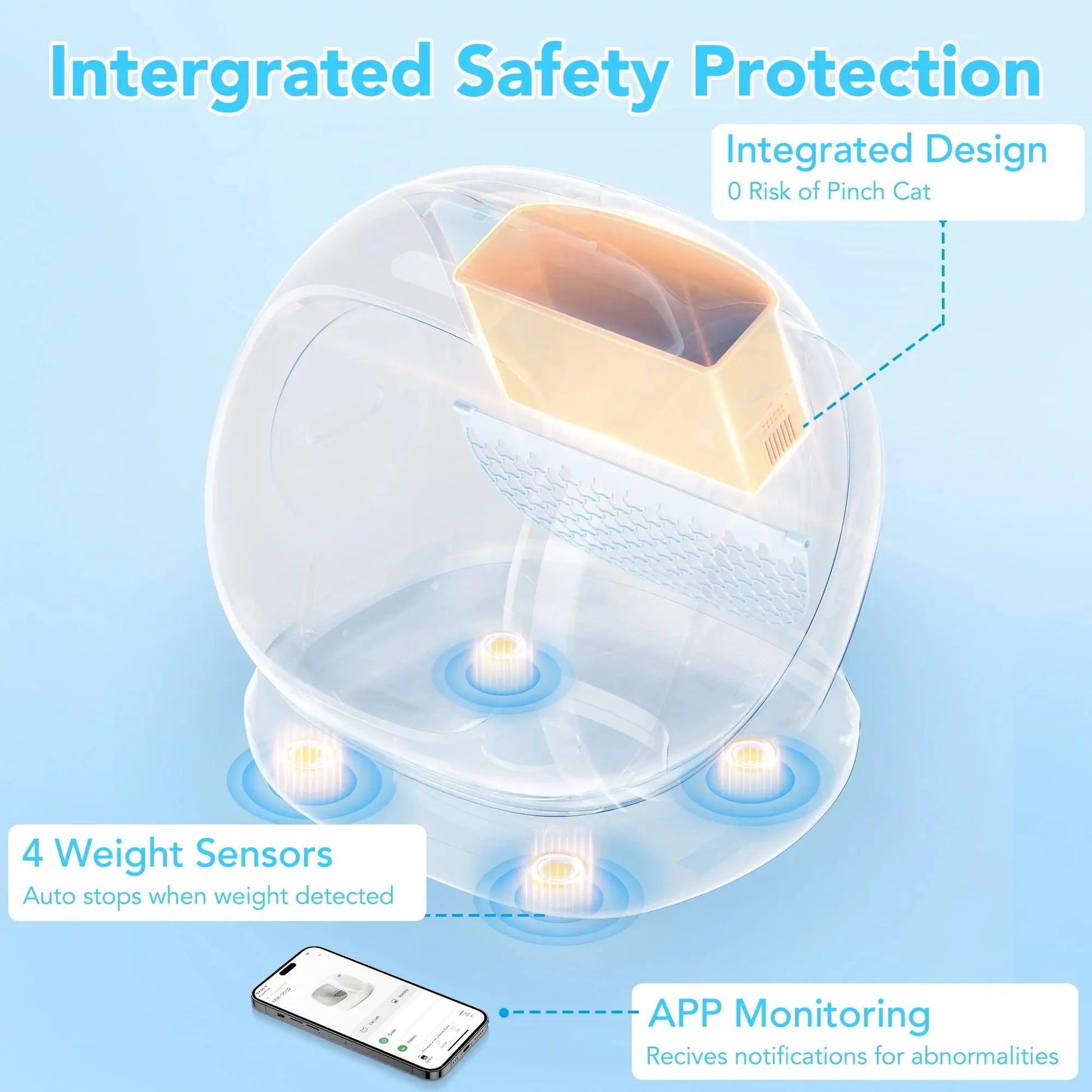 Self-Cleaning Cat Litter Box 75L XL Smart Auto Box w/ APP, Odor Control & Safety