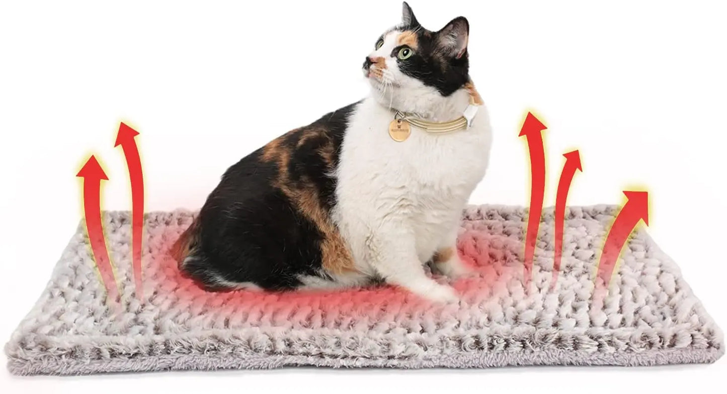 Self Heating Cat Pad – 27.5" x 18.5" Thermal Pet Bed for Cats, Kittens & Small Dogs Medium